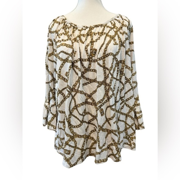 Michael Kors | 3/4 Length Bell Sleeve Blouse - Picture 1 of 7